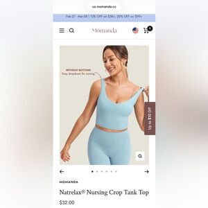 Momanda Nursing Crop Tank
